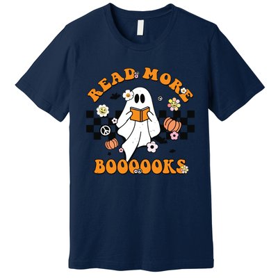 Groovy Halloween Read More Books Cute Boo Read A Book Premium T-Shirt