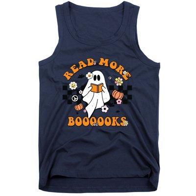 Groovy Halloween Read More Books Cute Boo Read A Book Tank Top