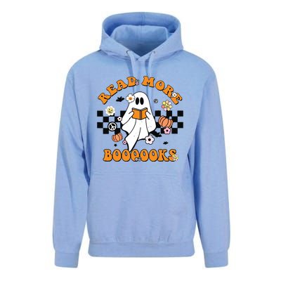 Groovy Halloween Read More Books Cute Boo Read A Book Unisex Surf Hoodie