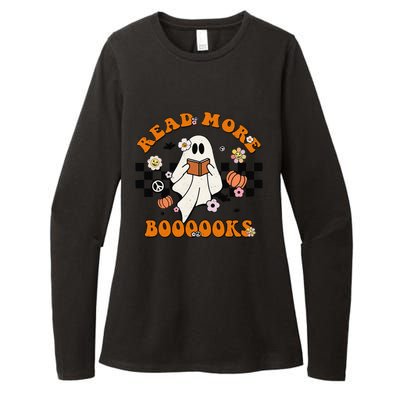 Groovy Halloween Read More Books Cute Boo Read A Book Womens CVC Long Sleeve Shirt