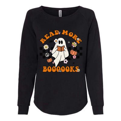 Groovy Halloween Read More Books Cute Boo Read A Book Womens California Wash Sweatshirt