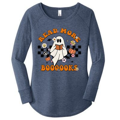 Groovy Halloween Read More Books Cute Boo Read A Book Women's Perfect Tri Tunic Long Sleeve Shirt