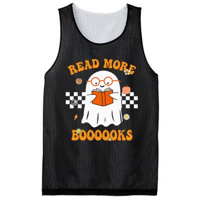 Groovy Halloween Read More Books Cute Boo read a book Mesh Reversible Basketball Jersey Tank