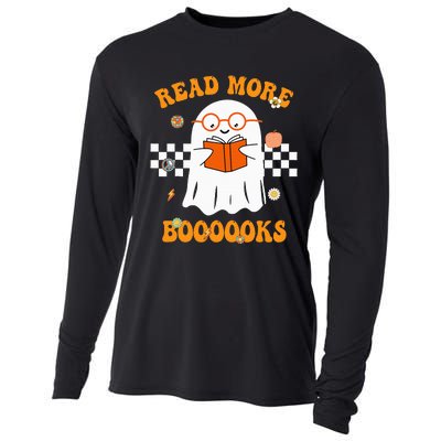 Groovy Halloween Read More Books Cute Boo read a book Cooling Performance Long Sleeve Crew