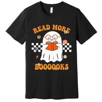 Groovy Halloween Read More Books Cute Boo read a book Premium T-Shirt