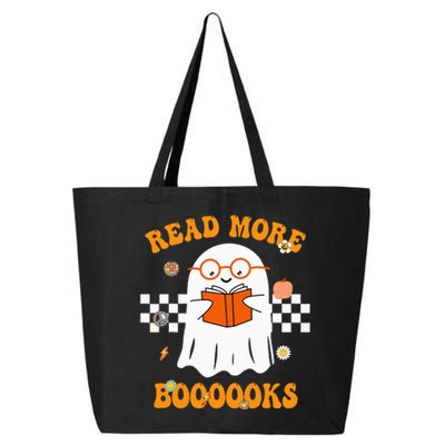 Groovy Halloween Read More Books Cute Boo read a book 25L Jumbo Tote