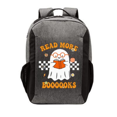 Groovy Halloween Read More Books Cute Boo read a book Vector Backpack