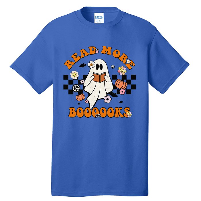 Groovy Halloween Read More Books Cute Boo Read A Book Tall T-Shirt