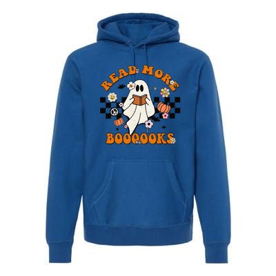 Groovy Halloween Read More Books Cute Boo Read A Book Premium Hoodie