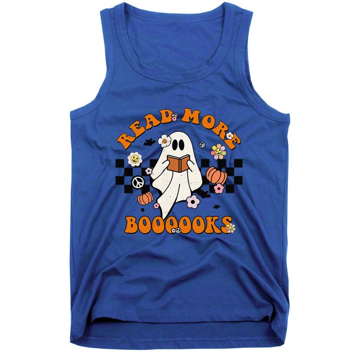 Groovy Halloween Read More Books Cute Boo Read A Book Tank Top