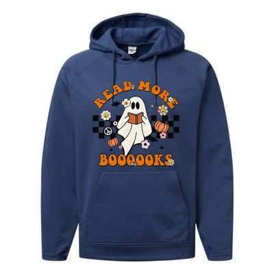 Groovy Halloween Read More Books Cute Boo Read A Book Performance Fleece Hoodie