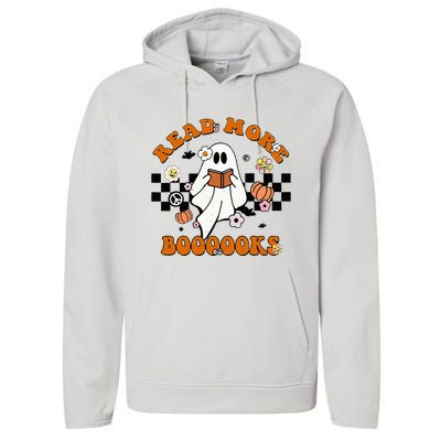 Groovy Halloween Read More Books Cute Boo Read A Book Performance Fleece Hoodie