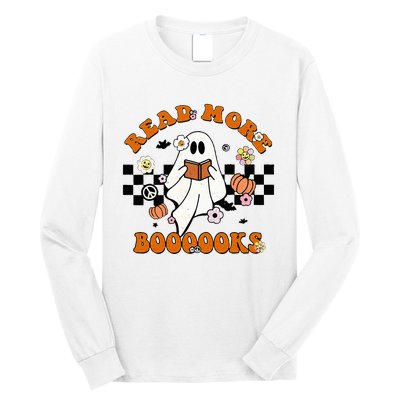 Groovy Halloween Read More Books Cute Boo Read A Book Long Sleeve Shirt