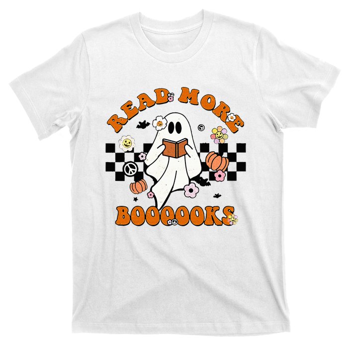 Groovy Halloween Read More Books Cute Boo Read A Book T-Shirt