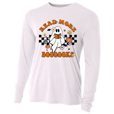 Groovy Halloween Read More Books Cute Boo Read A Book Cooling Performance Long Sleeve Crew