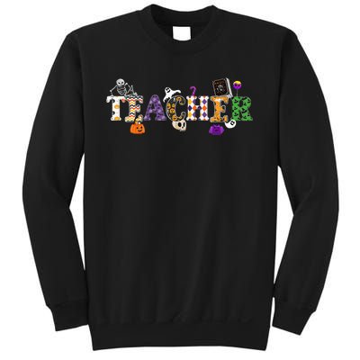 Groovy Halloween Retro Teacher Life Sweatshirt