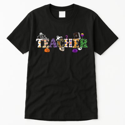 Groovy Halloween Retro Teacher Life Tall T-Shirt