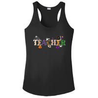 Groovy Halloween Retro Teacher Life Ladies PosiCharge Competitor Racerback Tank