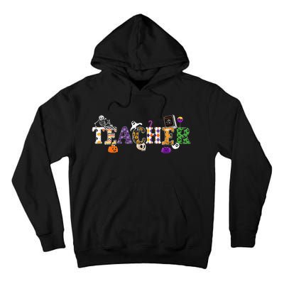 Groovy Halloween Retro Teacher Life Tall Hoodie