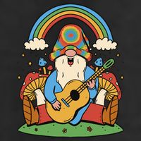 Gnome Hippie Rainbow Guitar Adult Drive Performance Visor