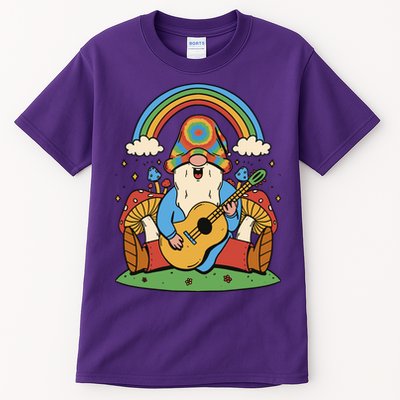 Gnome Hippie Rainbow Guitar Tall T-Shirt