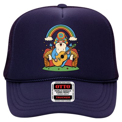 Gnome Hippie Rainbow Guitar Trucker Hat