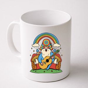 Gnome Hippie Rainbow Guitar Coffee Mug