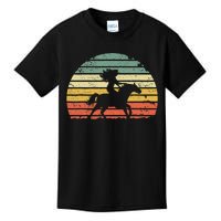 Girl Horse Riding Vintage Cowgirl Texas Ranch Kids T-Shirt