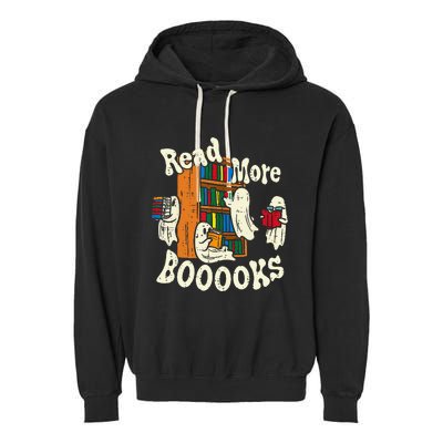 Groovy Halloween Read More Books Cute Boo Student Teacher Garment-Dyed Fleece Hoodie