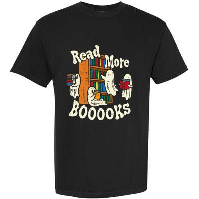 Groovy Halloween Read More Books Cute Boo Student Teacher Garment-Dyed Heavyweight T-Shirt