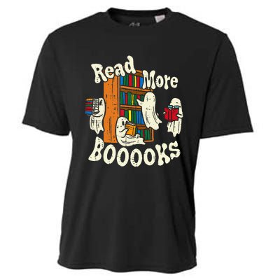 Groovy Halloween Read More Books Cute Boo Student Teacher Cooling Performance Crew T-Shirt