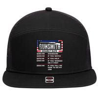 Gunsmith Hourly Rate.Gunsmith Funny Gunsmithing Gun 7 Panel Mesh Trucker Snapback Hat
