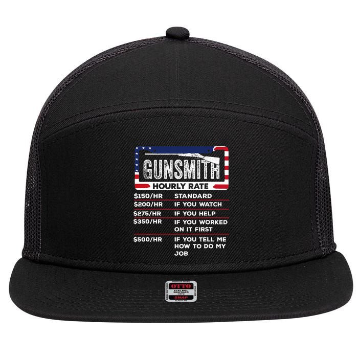 Gunsmith Hourly Rate.Gunsmith Funny Gunsmithing Gun 7 Panel Mesh Trucker Snapback Hat