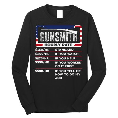 Gunsmith Hourly Rate.Gunsmith Funny Gunsmithing Gun Long Sleeve Shirt