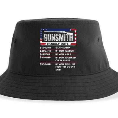 Gunsmith Hourly Rate.Gunsmith Funny Gunsmithing Gun Sustainable Bucket Hat