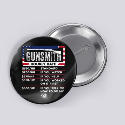 Gunsmith Hourly Rate.Gunsmith Funny Gunsmithing Gun Button