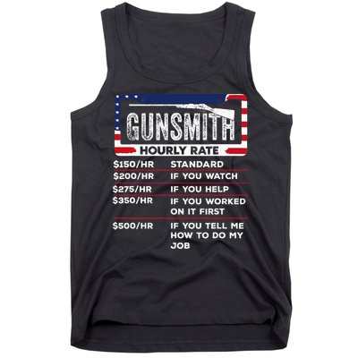 Gunsmith Hourly Rate.Gunsmith Funny Gunsmithing Gun Tank Top