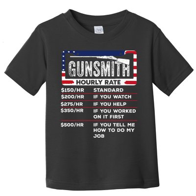 Gunsmith Hourly Rate.Gunsmith Funny Gunsmithing Gun Toddler T-Shirt