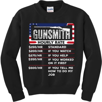 Gunsmith Hourly Rate.Gunsmith Funny Gunsmithing Gun Kids Sweatshirt