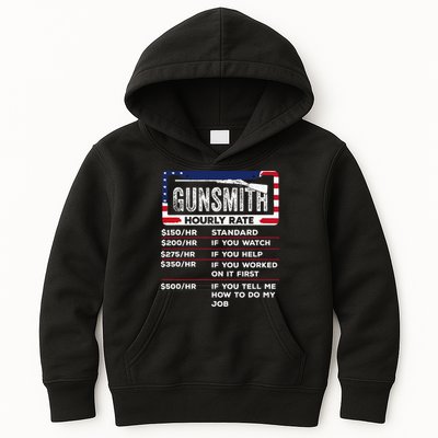 Gunsmith Hourly Rate.Gunsmith Funny Gunsmithing Gun Kids Hoodie