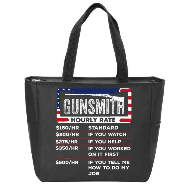 Gunsmith Hourly Rate.Gunsmith Funny Gunsmithing Gun Zip Tote Bag