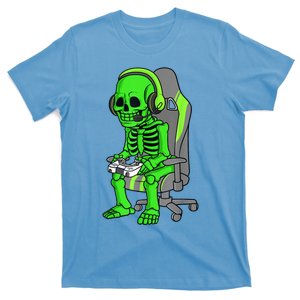 Gaming Halloween Skeleton Scary Gamer Funny T-Shirt