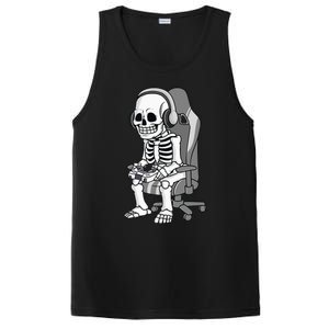 Gaming Halloween Skeleton Scary Gamer PosiCharge Competitor Tank