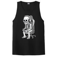 Gaming Halloween Skeleton Scary Gamer PosiCharge Competitor Tank