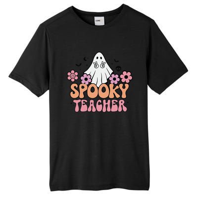 Groovy Halloween Spooky Teacher Trick Or Teach Teacher Gift Tall Fusion ChromaSoft Performance T-Shirt