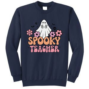 Groovy Halloween Spooky Teacher Trick Or Teach Teacher Gift Sweatshirt