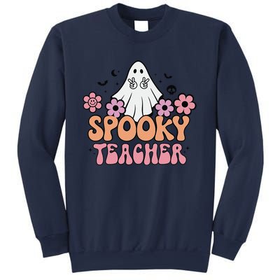 Groovy Halloween Spooky Teacher Trick Or Teach Teacher Gift Sweatshirt