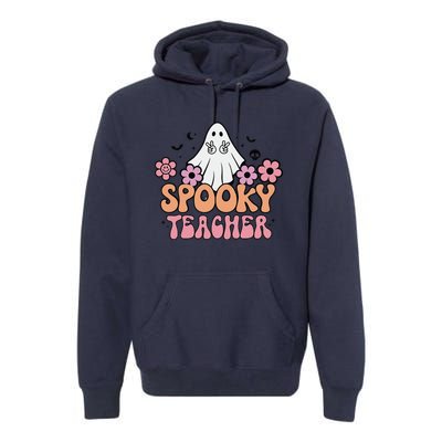 Groovy Halloween Spooky Teacher Trick Or Teach Teacher Gift Premium Hoodie