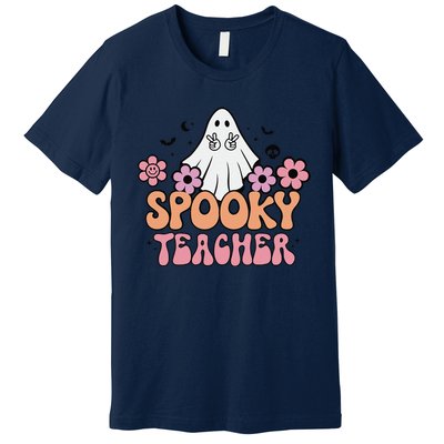 Groovy Halloween Spooky Teacher Trick Or Teach Teacher Gift Premium T-Shirt