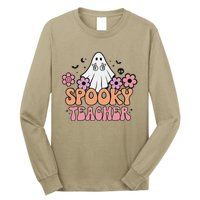 Groovy Halloween Spooky Teacher Trick Or Teach Teacher Gift Long Sleeve Shirt